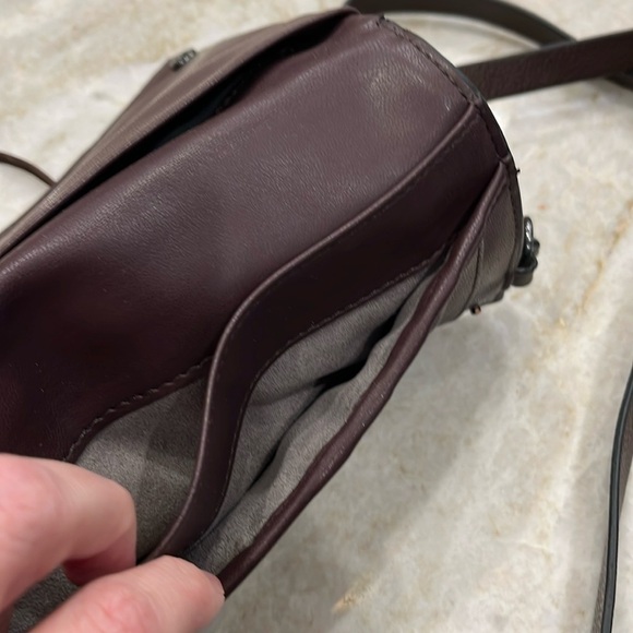 Vince Camuto Leather Bi-Fold Wallet | Dark Brown | Detachable Crossbody Strap - Picture 5 of 9